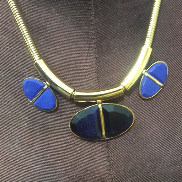Trina Turk blue/gold necklace - Picture 2 of 3